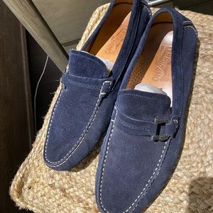 Salvatore Ferragamo Blue Suede Loafers sz 12